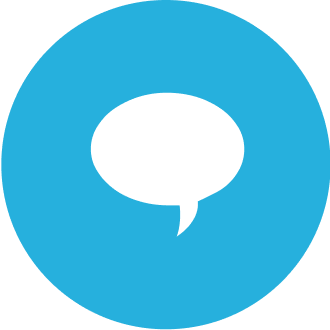 Speech Bubble - light blue